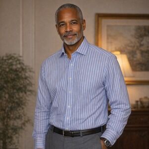 Polo Ralph Lauren Estate Men's 18 x 34-35 Long Sleeve Striped Multi Dress Shirt